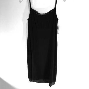 Black Esprit dress with a gray under slip.